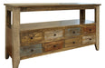 Bayshore 8 Drawer Console Table / TV Stand - Crafters and Weavers