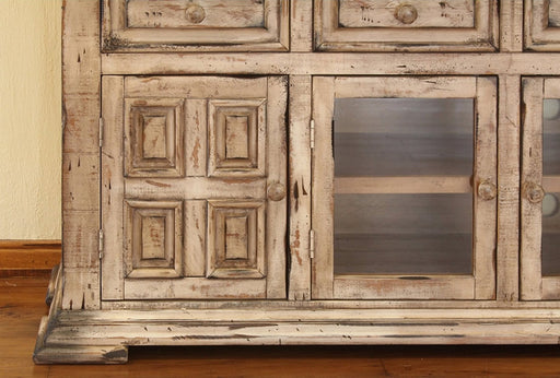 Greenview 83 inch Whitewashed TV Stand - Crafters and Weavers