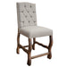 Pair of Westwood Counter Height Bar Stool - Tufted Fabric - Crafters and Weavers