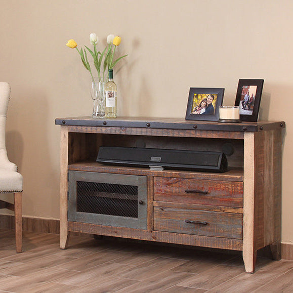 Bayshore Multi-Color TV Stand - 52" - Crafters and Weavers