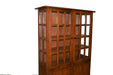 Mission Oak 4 Door Display China Cabinet - Golden Brown - 49"W - Crafters and Weavers