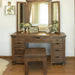 Granville Parota Wood 9 Drawer Vanity - Vanity and Mirror - Crafters and Weavers
