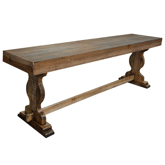 Westwood Rustic Farmhouse Counter Height Dining Bench - Crafters and Weavers