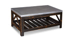 Elements Collection Zinc Top Coffee Table - Crafters and Weavers