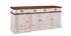 Landon Distressed Sideboard - White - 80" - Crafters and Weavers