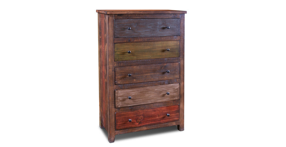 Bayshore 5 Drawer Highboy Dresser - Crafters and Weavers
