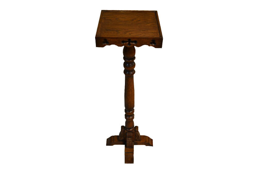 OUT OF STOCK Mission Plant Stand with Decorative Cut Outs - Crafters and Weavers