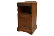 Carved Wood 1 Door End Table - Crafters and Weavers