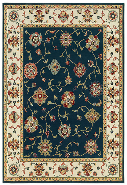 Medalia Kashan Rug Yellow/Black/Green/Red