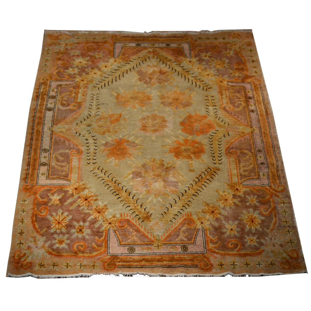 Oushak Rug 3x5, Modern Turkish Rug for Living Room, Accent Rug for