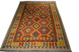 Tribal Afghan Oriental Rug 5'0" x 6'9" - Crafters and Weavers
