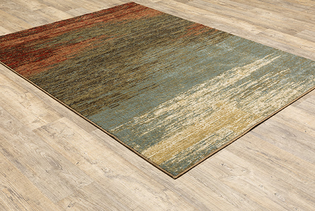 Fusion Laurel Rug Red/Green/Yellow