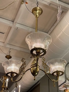 Antique 1890-1900's Victorian Electrified Gas Fixture/Gasolier