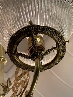 Antique 1890-1900's Victorian Electrified Gas Fixture/Gasolier