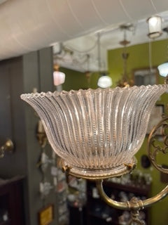 Antique 1890-1900's Victorian Electrified Gas Fixture/Gasolier