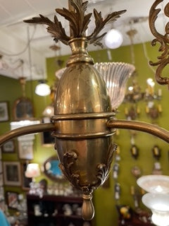 Antique 1890-1900's Victorian Electrified Gas Fixture/Gasolier