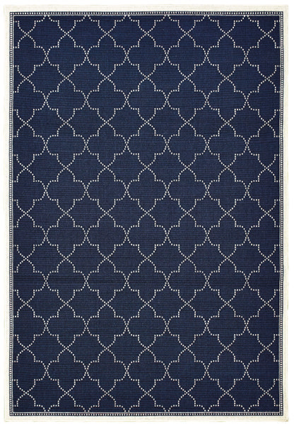 Medalia Marina Indoor / Outdoor Rug - Navy / Cream