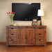 Granville Parota Sliding Door TV Stand - 70" - Crafters and Weavers