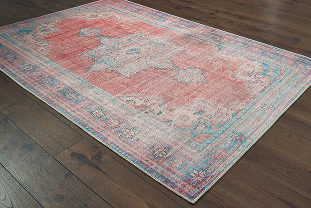 Medalia Area Rug - -Angle Blush Pink. Pink. Turqoise. Cream — Crafters ...