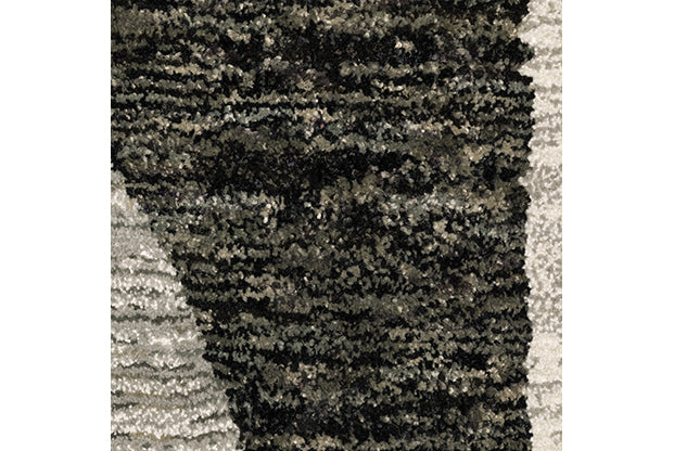 Flourish Contemporary Rug - Black / Gray / Off-White