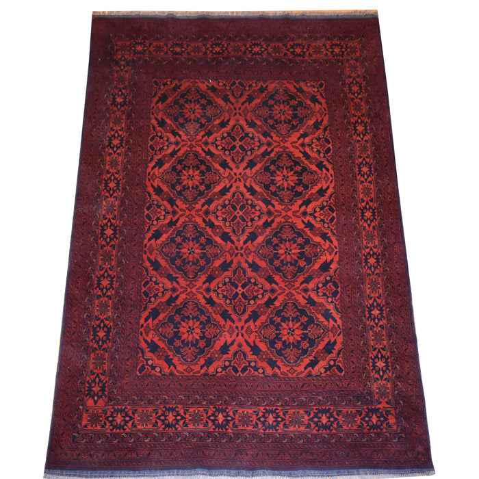 Tribal Unkhoi Oriental Rug 6'8" x 10'5" - Crafters and Weavers