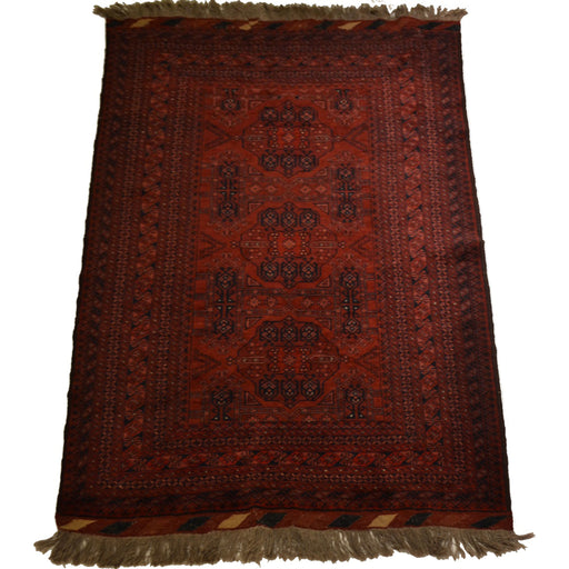 Tribal Unkhoi Oriental Rug 4'3" x 6'3" - Crafters and Weavers