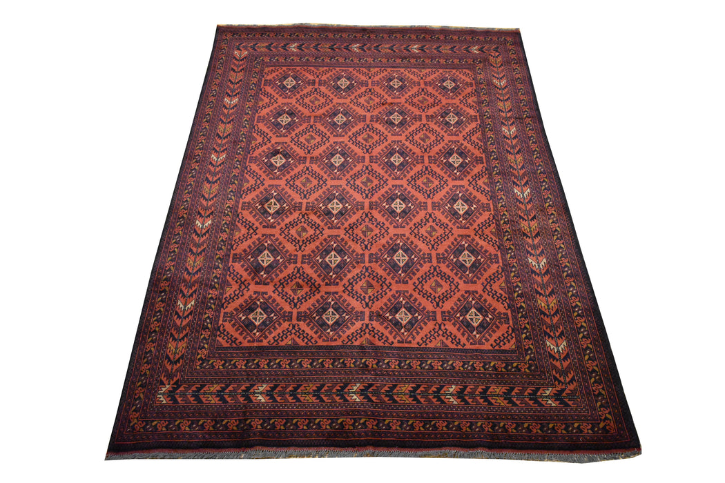 Tribal Unkhoi Oriental Rug 6'9" x 9'6" - Crafters and Weavers