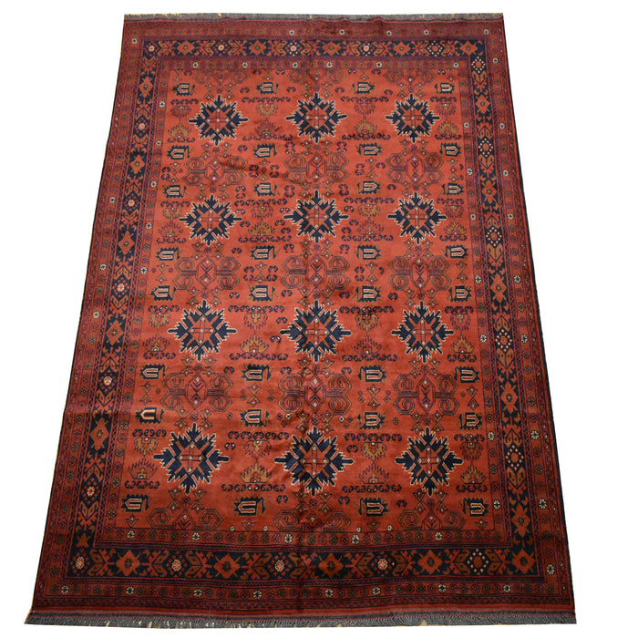 Tribal Unkhoi Oriental Rug 6'5" x 9'7" - Crafters and Weavers