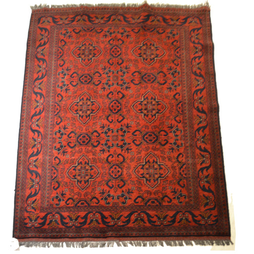 Tribal Unkhoi Oriental Rug 5'0" x 6'7" - Crafters and Weavers