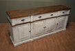 Landon Distressed Sideboard - White - 80" - Crafters and Weavers